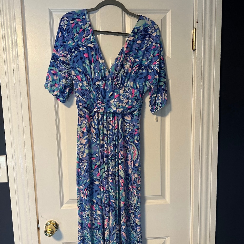 Lilly Pulitzer Parigi Printed Maxi Dress Size M